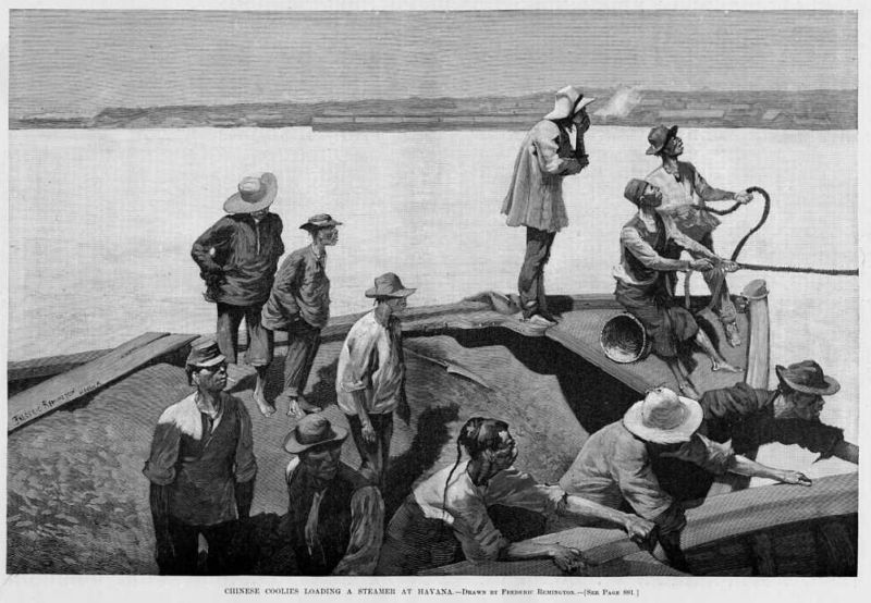 HAVANA CUBA CHINESE COOLIES FREDERIC REMINGTON CHINAMEN  