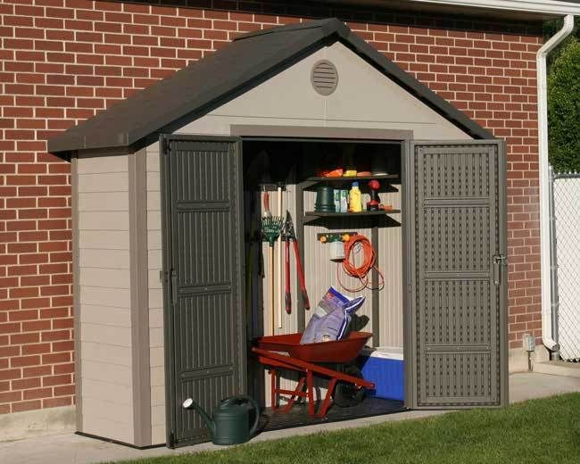   Sheds 11x3.5 Plastic Garden Storage Shed Kit (model 6414)  