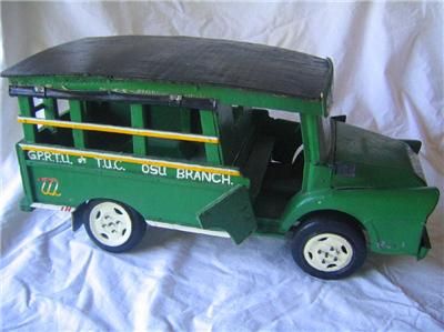 Handcrafted Wooden Toy Ghana Mummy Truck/Trotro  