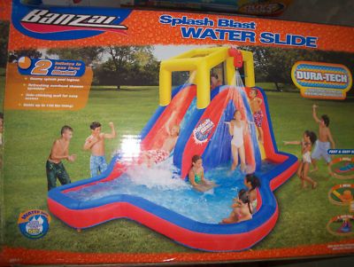   Splash Blast with Lagoon Style Pool and Sprinklers WATER SLIDE  