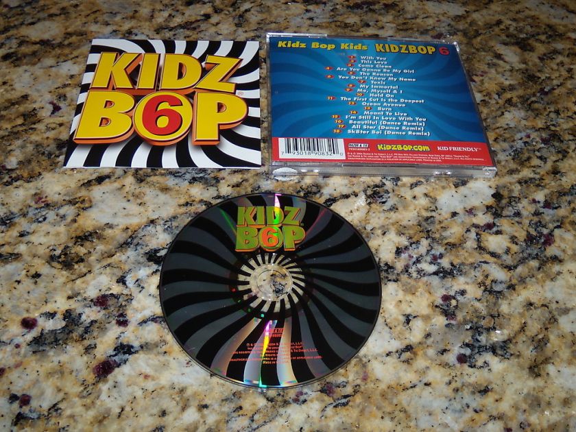 KIDZ BOP 6 KIDS MUSIC CD COMPACT DISC DISK FOR  PLAYERS EXCELLENT 