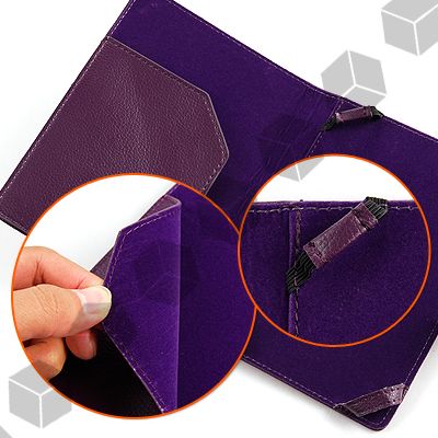 Purple Leather Flip Case Cover Book for Kindle 4 　