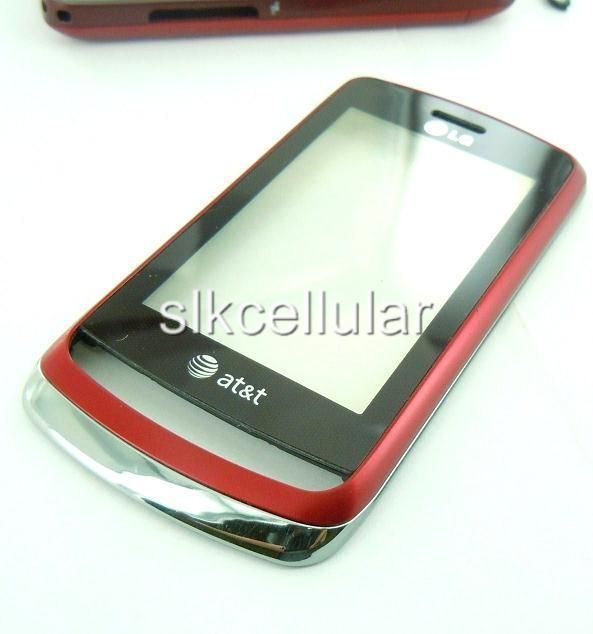 OEM LG GR500 XENON RED FRONT HOUSING+SCREEN DIGITIZER  