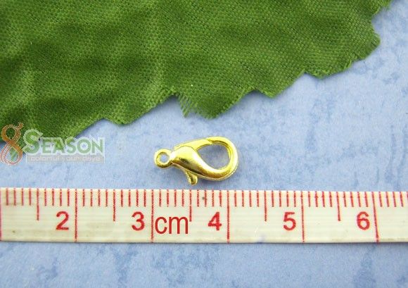 FREE S&H 100Pcs Gold Plated lobster Parrot Clasps12x6mm  