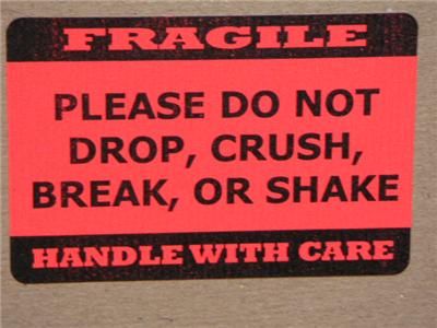 FRAGILE Variety Pak Warning Labels Mailing Shipping  