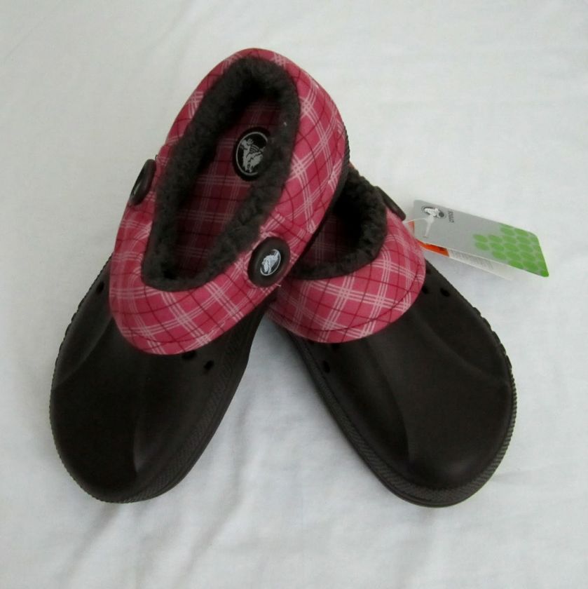   fleece lining these winter clogs run a little smaller than original we