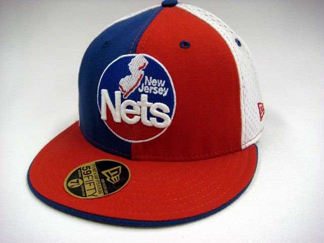 New Jersey Nets Red White Blue Mesh Pinwheel Hardwood Classic New Era 