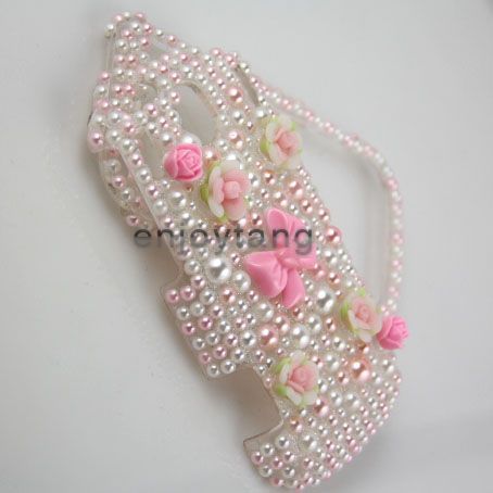 New Crystal Case for Palm Pixi Plus Pink Heart Bling #4  