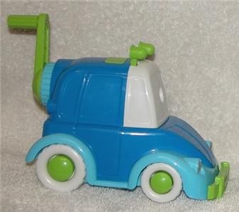 Blue Car Pencil Sharpener, Silent, Quiet, Manual, NEW  