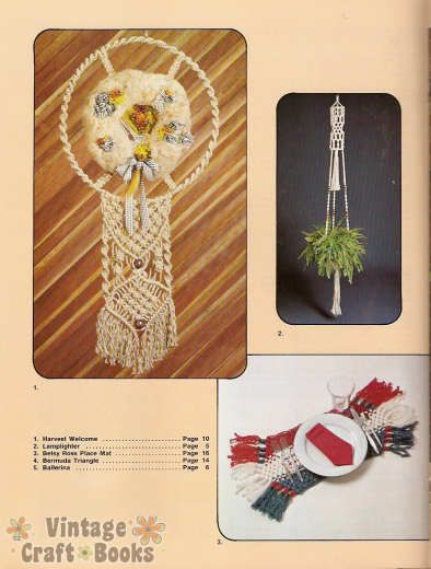 Macrame Moods Patterns Shower Curtain Plant Hangers  