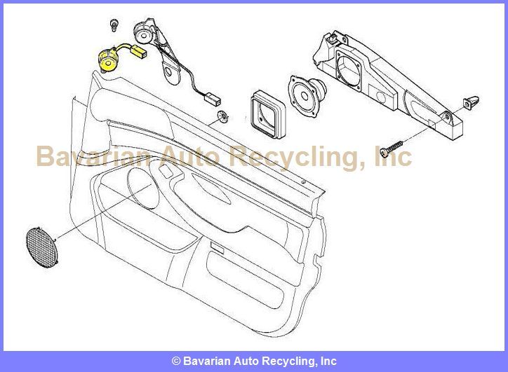 BMW Front Midrange Speaker E38 740 740i SEDAN parts  