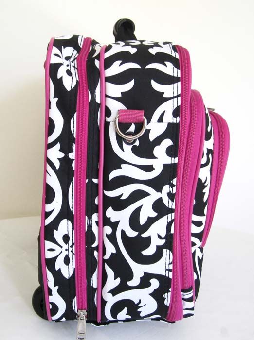 16 Computer/Laptop Briefcase Rolling Bag Floral Pink  