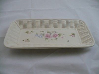 Pfaltzgraff Pottery Tea Rose Platter Bread Tray  