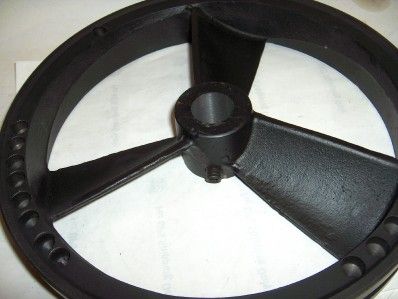 10 Dia Air Compressor Flywheel Pulley fits Tapered Shaft Uses 1/2 