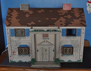 1940s Keystone Colonial Dollhouse 6 Rooms Staircase  