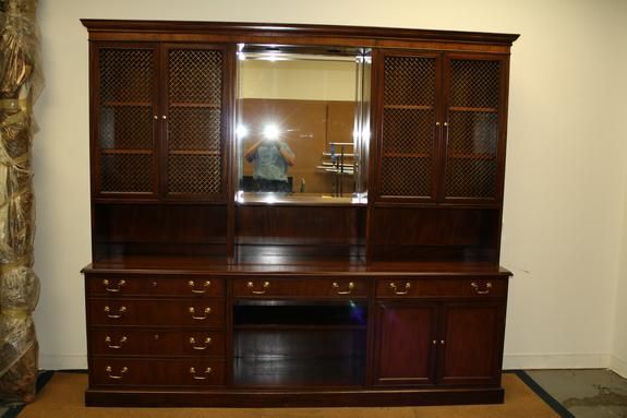   FURNITURE vintage credenza office home hutch storage cabinet wall