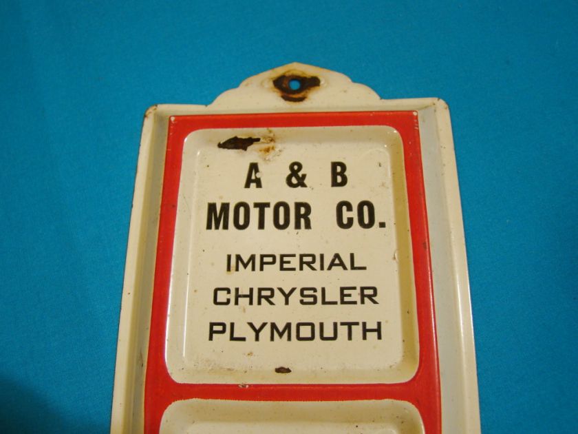 VINTAGE MOPAR THERMOMETER A&B MOTOR CO PITTSBURGH KS ORIGINAL A696 