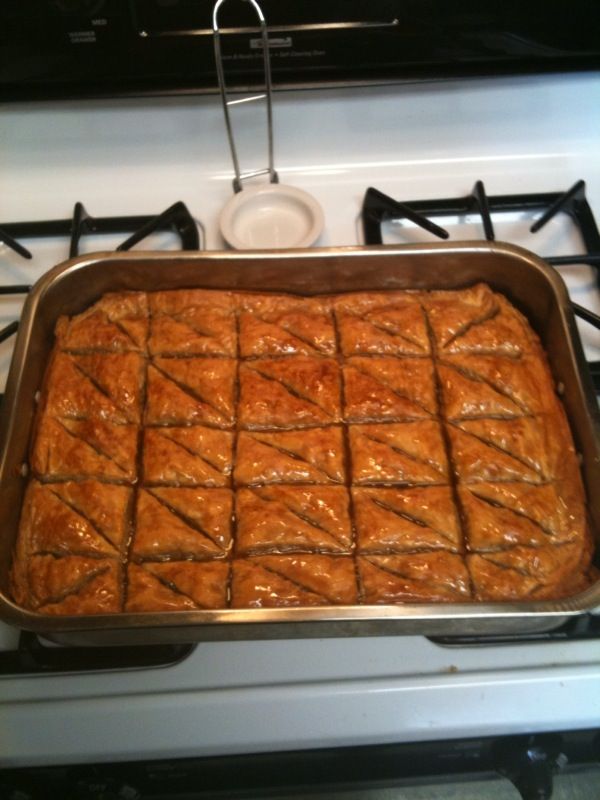 Georges fresh baked walnut baklava, 1.5lbs per order  