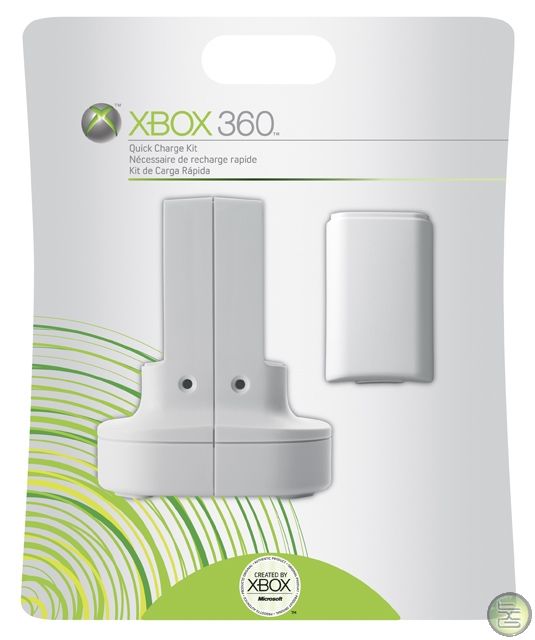 Official Microsoft Xbox 360 Quick Charge Kit USED White  