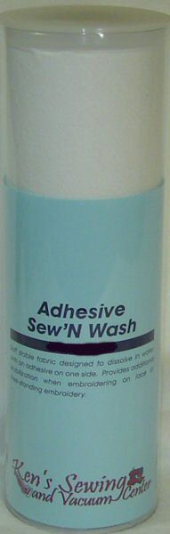 Adhesive Sew n Wash Embroidery Stabilizer New  