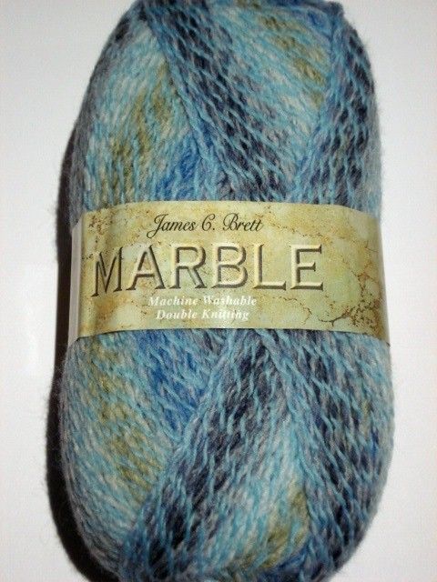 JAMES C BRETT MARBLE DK MACHINE WASHABLE WOOL YARN   100g BALL  